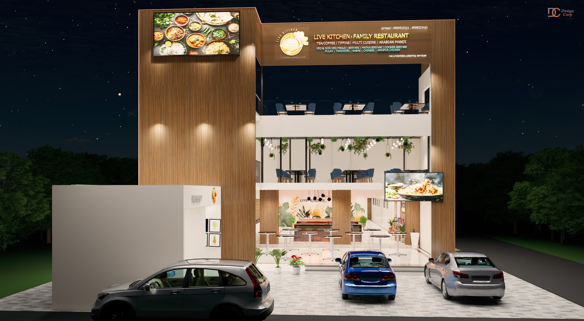 Restaurant Exterior by Layan Homes