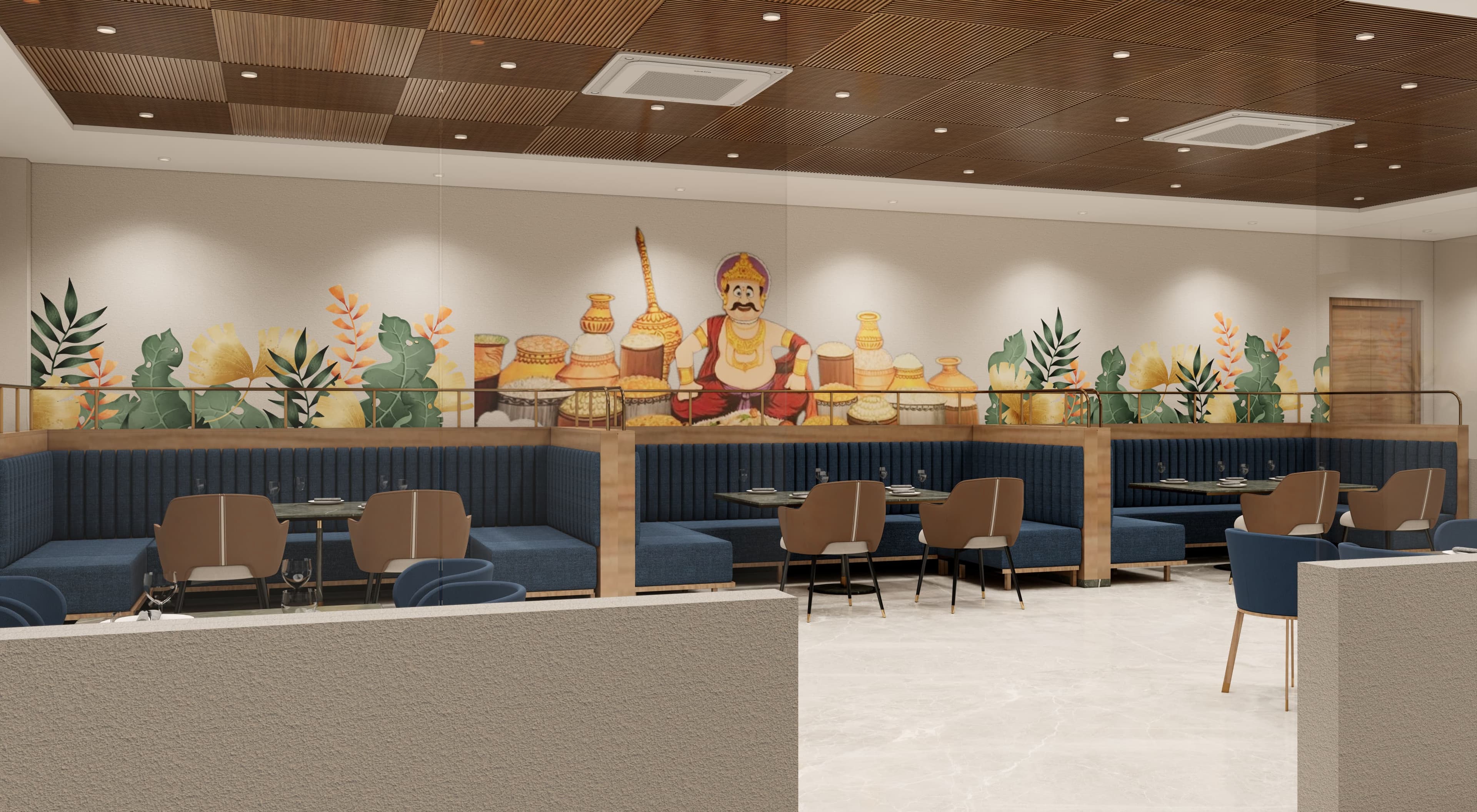 Restaurant Interior by Layan Homes